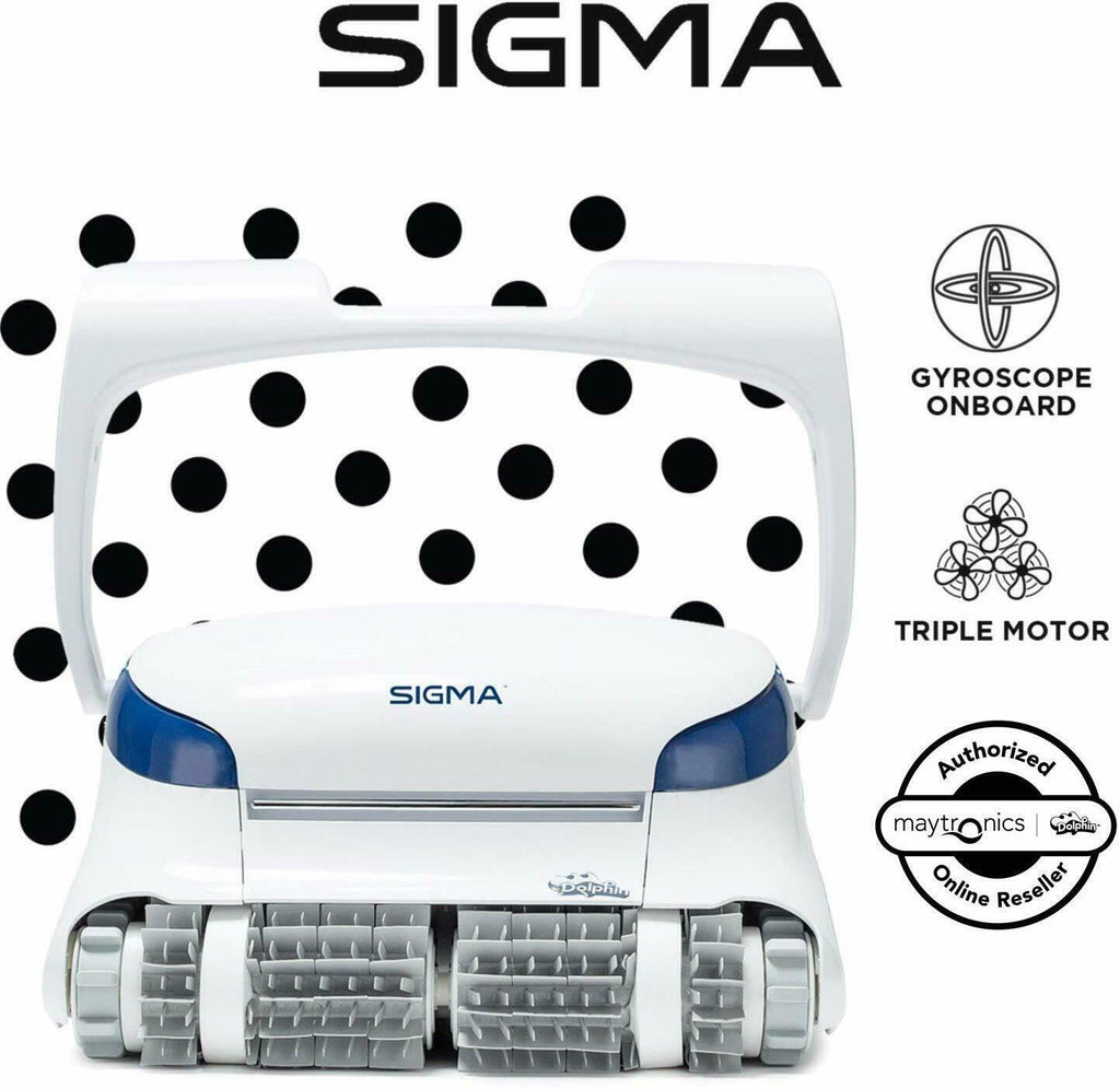 new dolphin sigma robotic pool cleaner with wi-fi app and top-loading cartridge