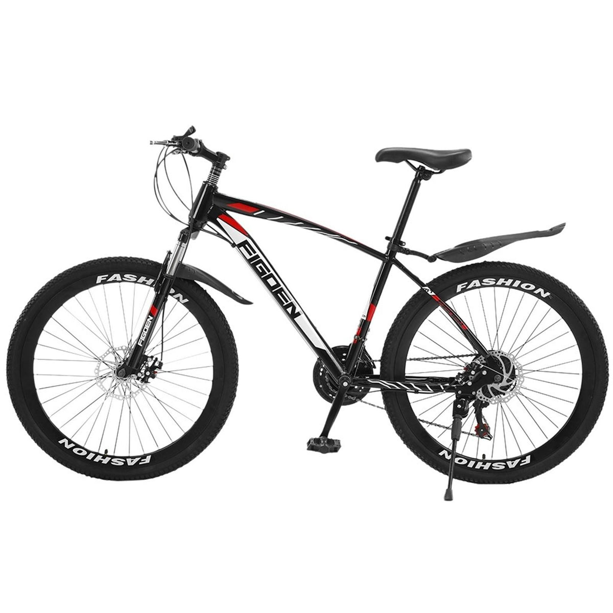 Hotwon 26 Inch Mountain Bike With 21 Speed Dual Disc Brakes Full Suspension Non-slip