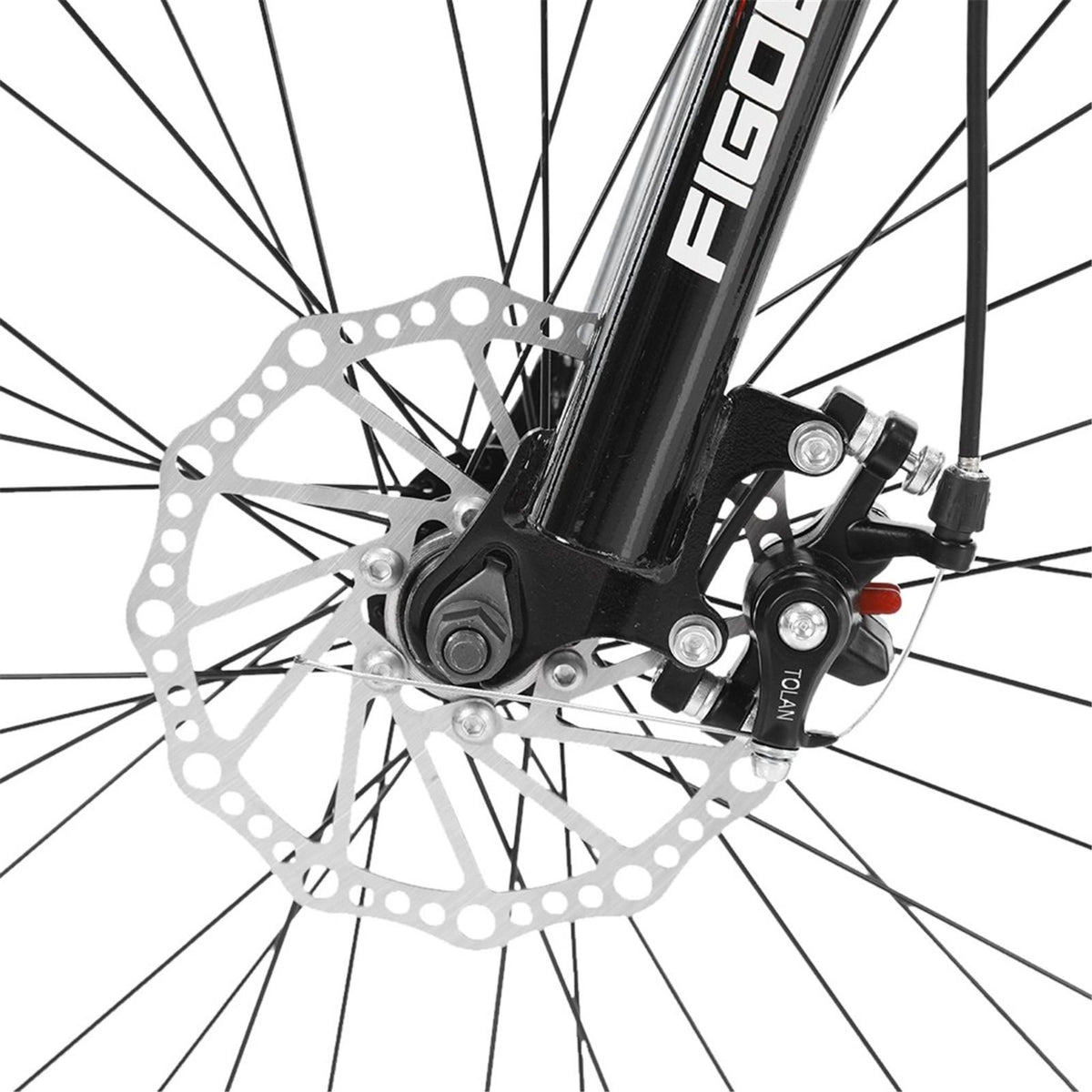 Hotwon 26 Inch Mountain Bike With 21 Speed Dual Disc Brakes Full Suspension Non-slip