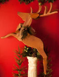 Round Top LarRusty Leaping Deer Outdoor Christmas Holiday Decoration