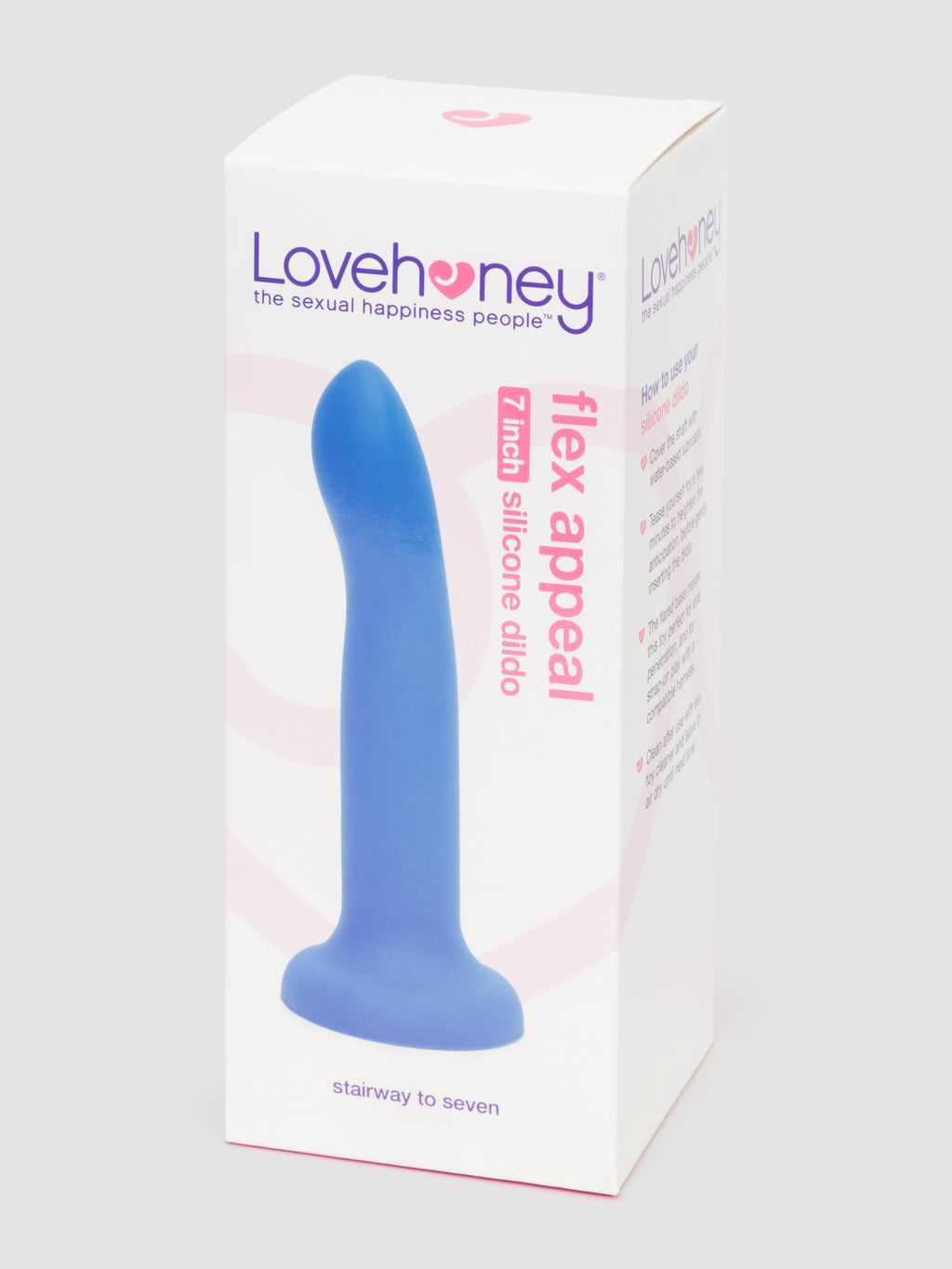 Lovehoney Flex Appeal Liquid Silicone Suction Cup Dildo 7 Inch, Blue | Blue