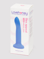 Lovehoney Flex Appeal Liquid Silicone Suction Cup Dildo 7 Inch, Blue | Blue