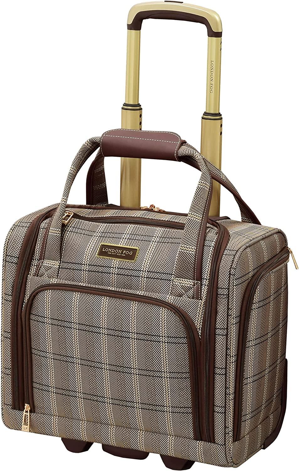 Brentwood II 15" 2-Wheel Under The Seat Bag, Cappuccino, Carry Inch