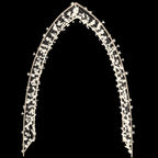 88 in. Archway with Warm WHT LEDS Clear Floral Cap/Trans Cord/8 Function