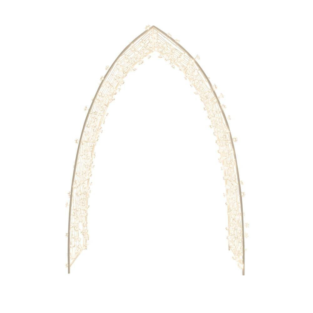 88 in. Archway with Warm WHT LEDS Clear Floral Cap/Trans Cord/8 Function