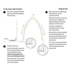 88 in. Archway with Warm WHT LEDS Clear Floral Cap/Trans Cord/8 Function
