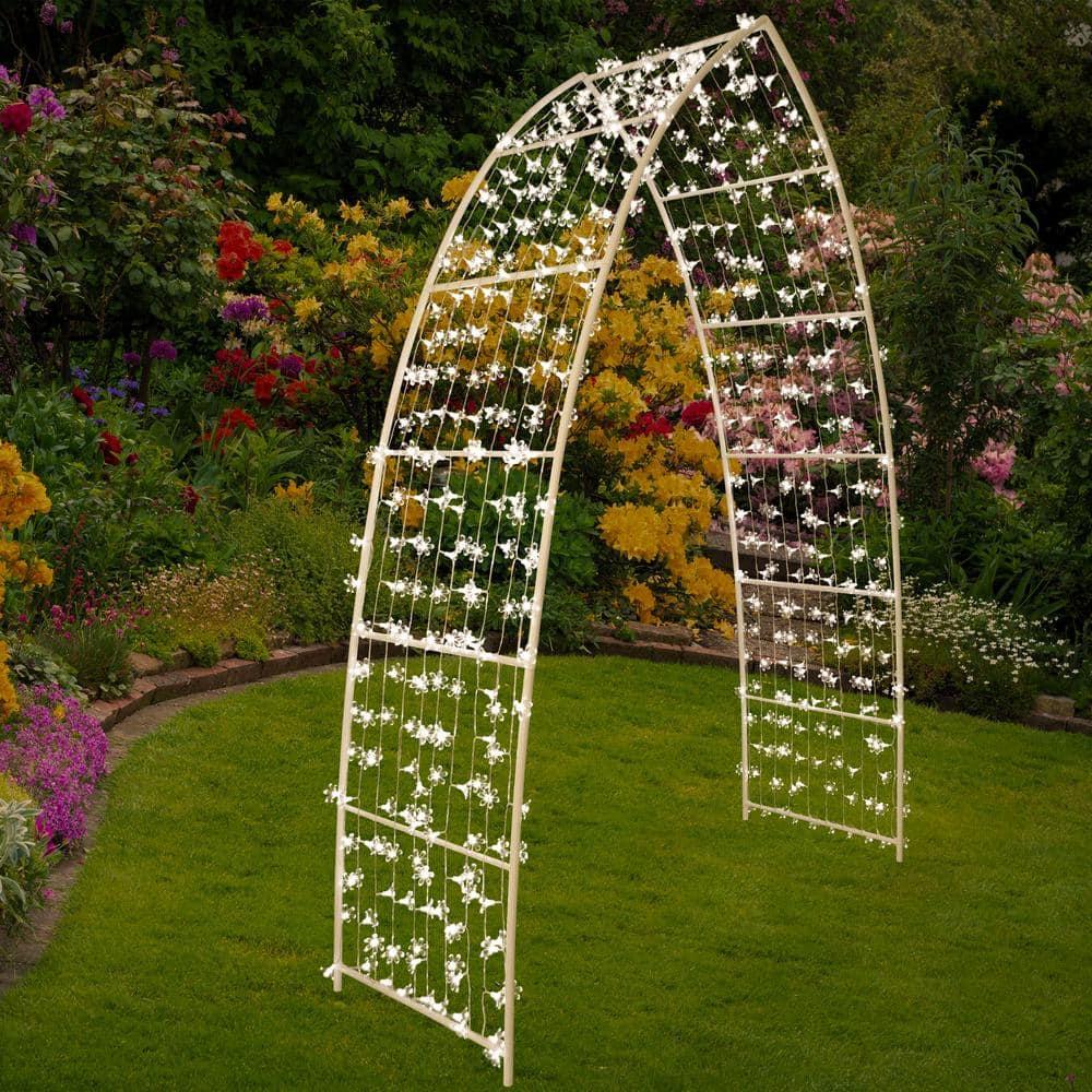 88 in. Archway with Warm WHT LEDS Clear Floral Cap/Trans Cord/8 Function