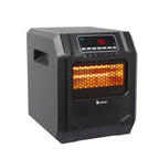 SAIBAI 1500W Quartz Tube Heater Digital Style 4 Quartz Tubes Black (Change to Metal Fan)