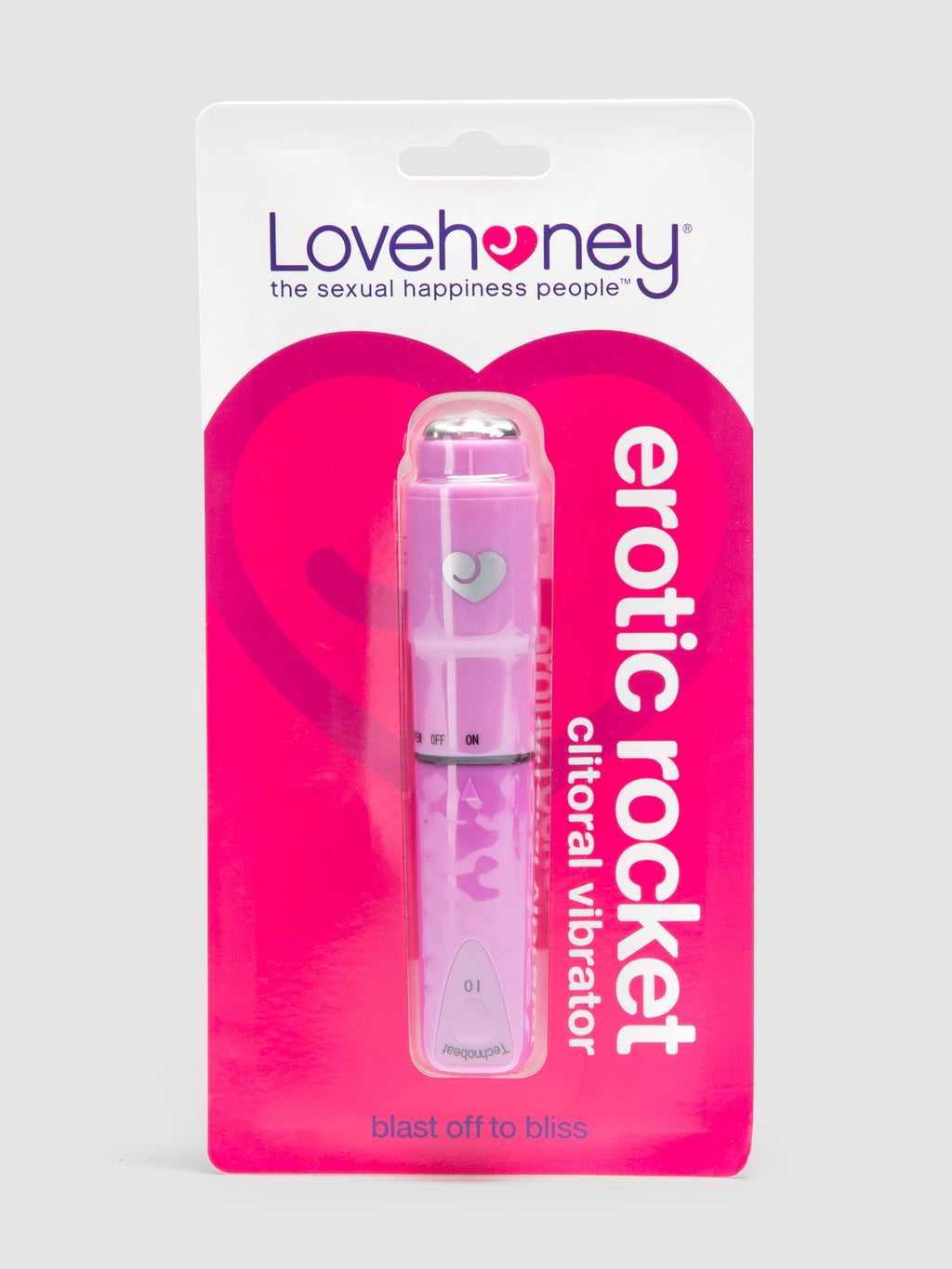 Lovehoney Erotic Rocket 10 Function Clitoral Vibrator, Pink | Pink