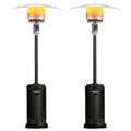 SUNHEAT 99607 46,000 BTU Umbrella Propane Patio Heater, Black (2-Pack)