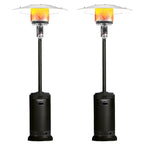 SUNHEAT 99607 46,000 BTU Umbrella Propane Patio Heater, Black (2-Pack)