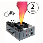 ADJ Fog Fury Jett Smoke Machine &amp; LED Lights with Wireless Remote (2 Pack)