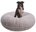 BESSIE AND BARNIE Signature Serenity Grey Luxury Extra Plush  Fur Bagel Pet/Dog Bed (Multiple Sizes)