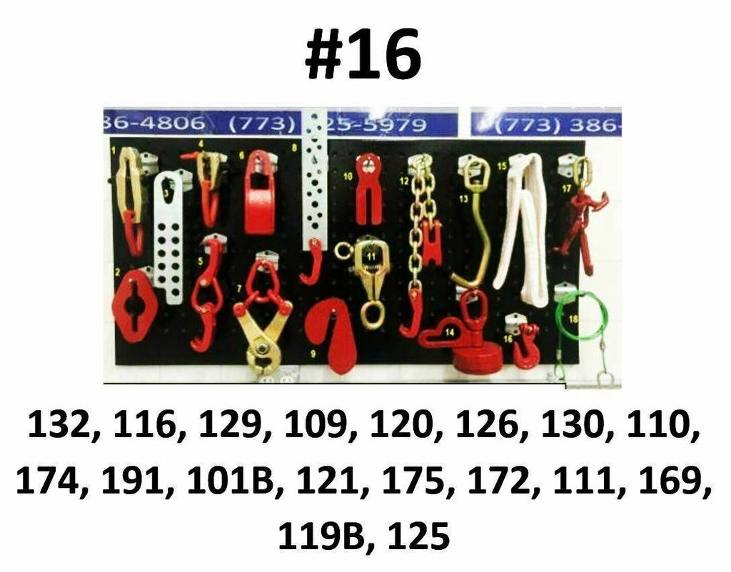 SET#16 AUTO BODY FRAME MACHINE HEAVY DUTY 18 PIECE TOOLS AND CLAMPS SET
