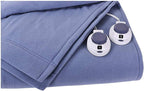 SoftHeat | Luxury Micro-Fleece Heated Electric Warming Blanket with Safe &amp; Warm Low-VoltaTechnology, (Queen, Slate Blue)