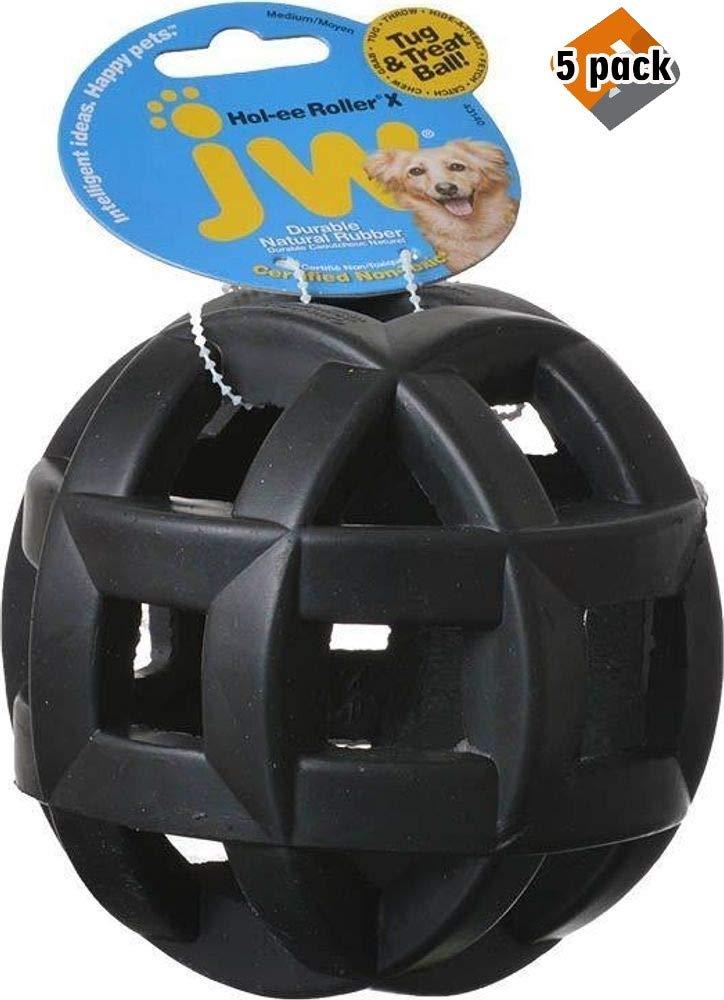 JW Pet Company HOL-ee Roller X Extreme 5 Dog Toy, 5-Inches (Colors Vary) - 43140 - Pack of 5