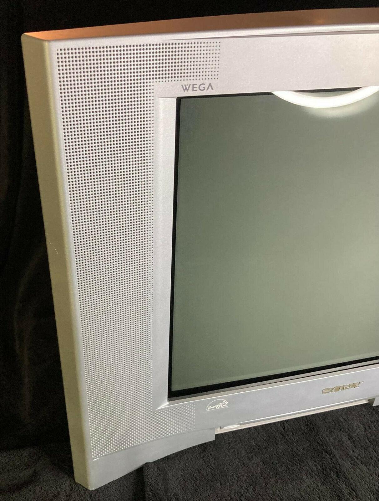sony  trinitron *read kv-20fs120 20 wega composite flat crt retro gaming tv