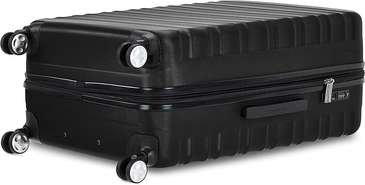 Hardside Spinner Suitcase Luggage with Wheels - 20-Inch, 28-Inch, Black