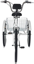 Adult Tricycles, 3 Wheel Bikes for Adults 24 inch /26 inch 7 Speed Adult Trikes Bicycles Cruise Trike with Shopping Basket for Seniors, Women, Men