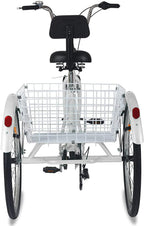 Adult Tricycles, 3 Wheel Bikes for Adults 24 inch /26 inch 7 Speed Adult Trikes Bicycles Cruise Trike with Shopping Basket for Seniors, Women, Men