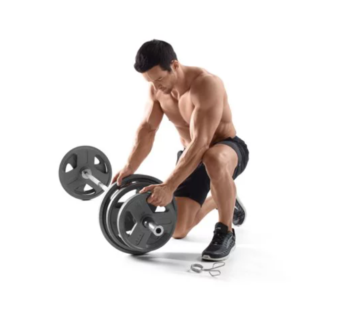 Golds Gym 300 weight set with Olympic plates