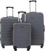 Smart Luggage Set with Cup Holder and USB Port, Quiet Shade, 3 Piece