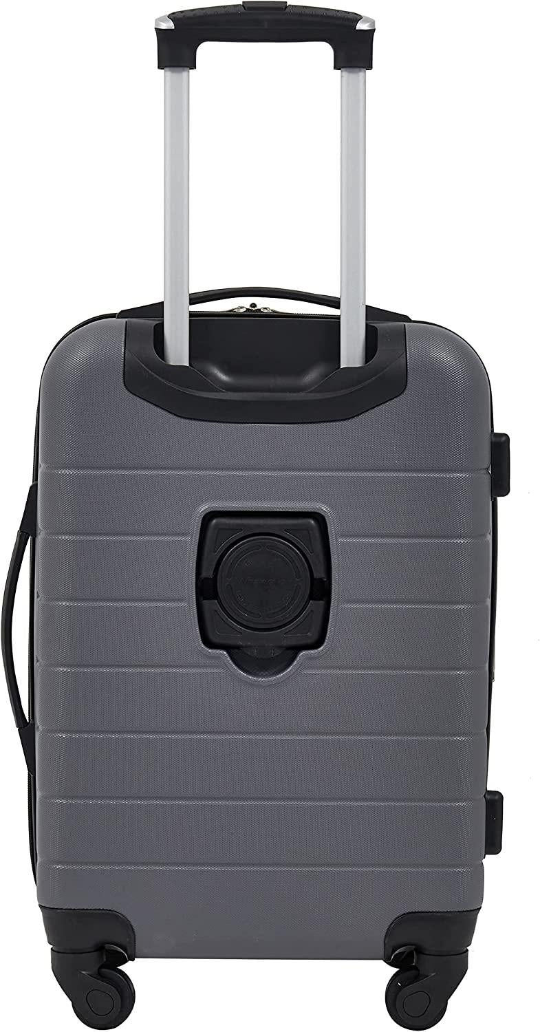 Smart Luggage Set with Cup Holder and USB Port, Quiet Shade, 3 Piece