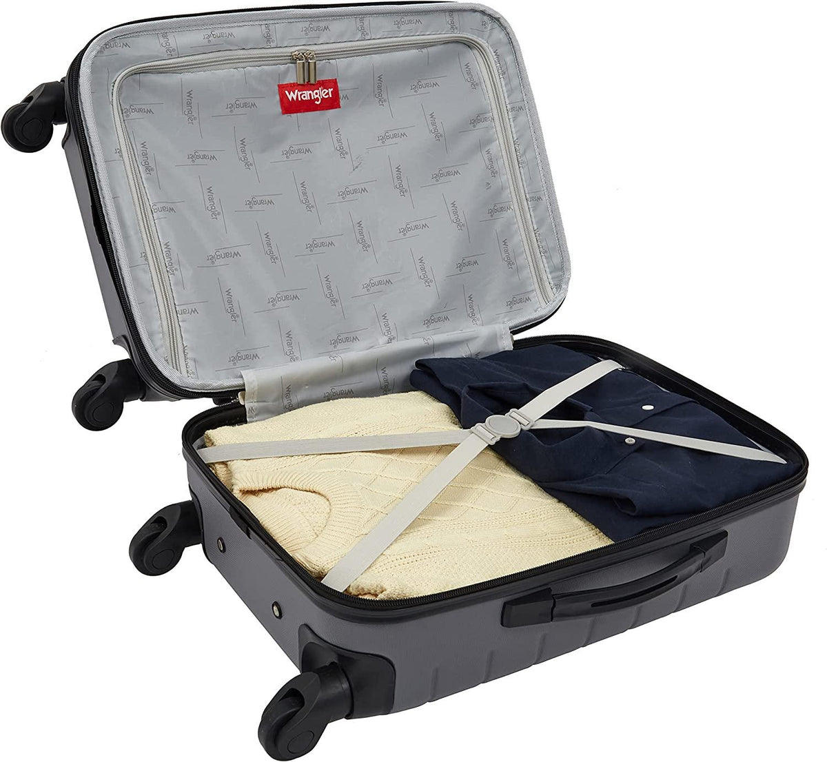 Smart Luggage Set with Cup Holder and USB Port, Quiet Shade, 3 Piece