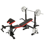 Foldable Adjustable Bench with Rack Leg Developer, Preacher Pad, Incline Decline Olympic Workout Bench Set