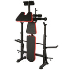 Adjustable Weight Bench with Barbell Rack Foldable Flat Bench Extension Weight Benches Workout
