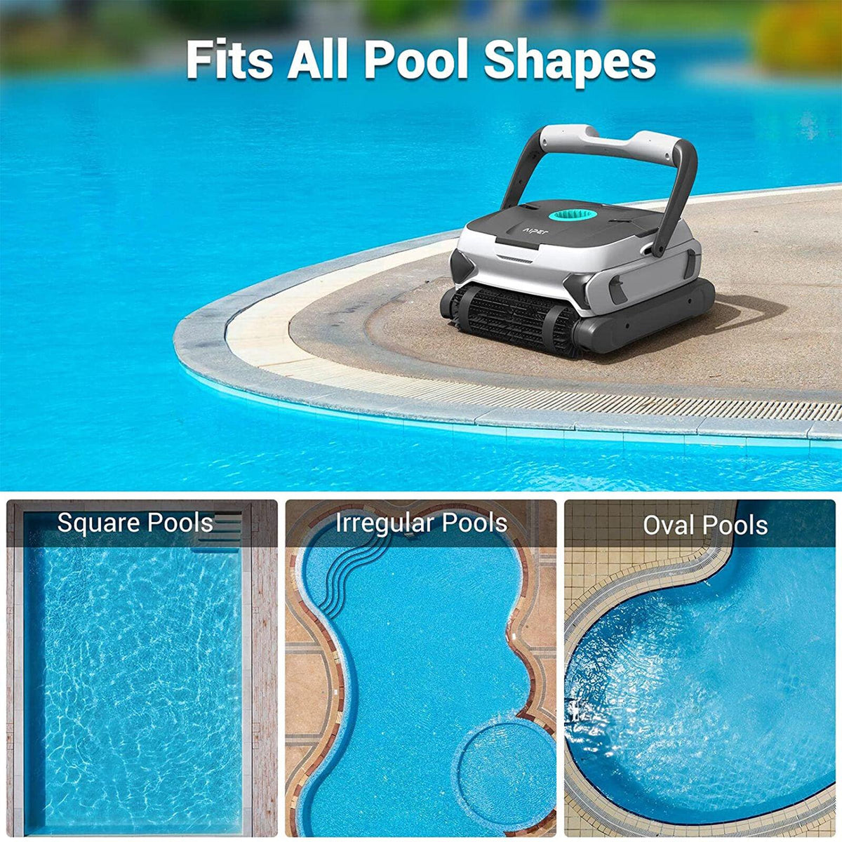 aiper smart orca 1200 pro automatic robotic wall climbing swimming pool cleaner