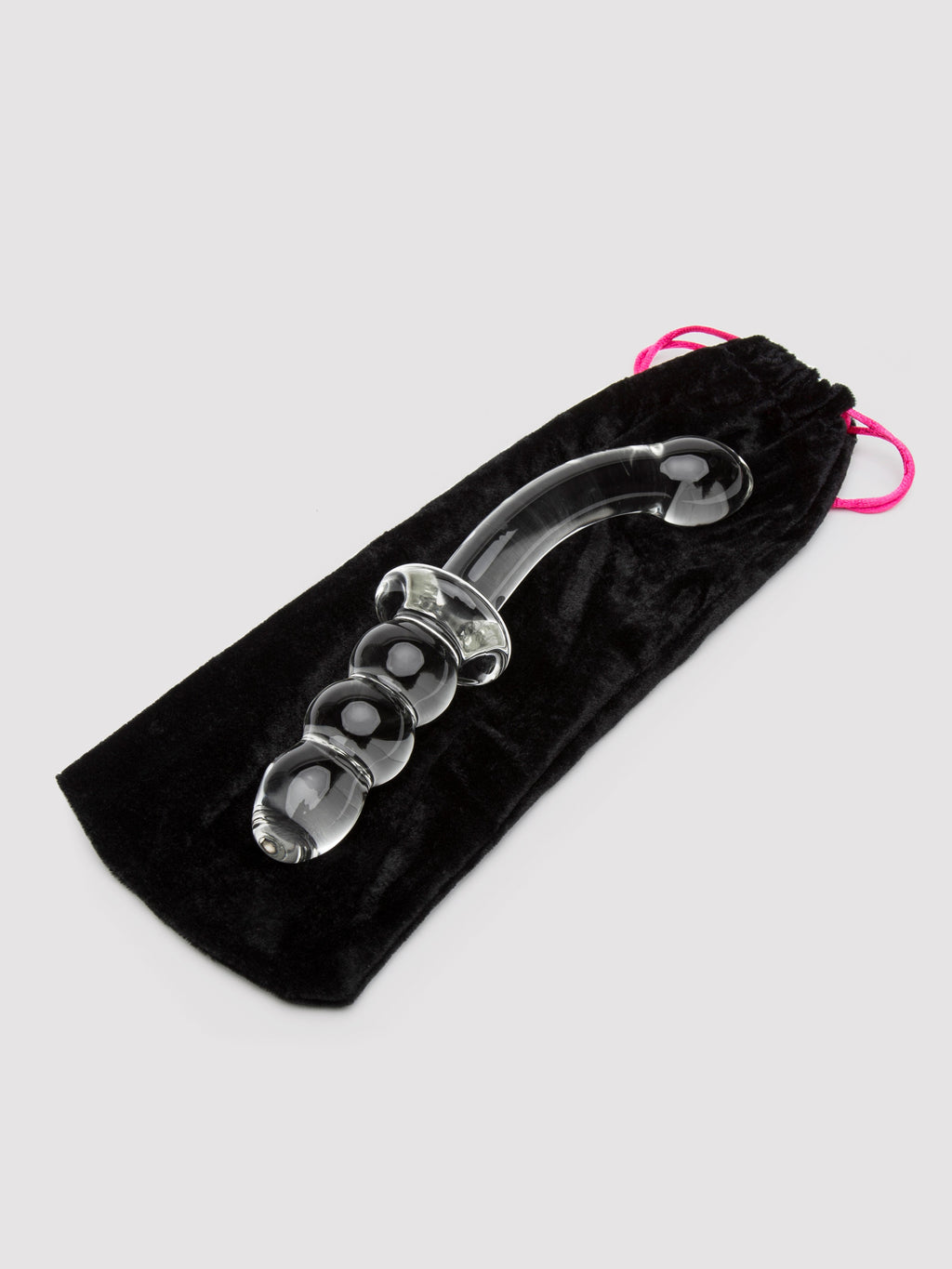 Lovehoney Ribbed G-Spot Sensual Glass Dildo, Clear