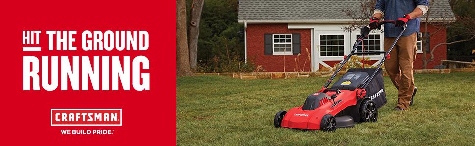 Electric Push Lawn Mower, 20-Inch Deck, Corded, Powerful 13-AMP Motor, 6 Setting Height Adjustment, Winged Blades, 3 in 1 Bagging, Mulching and Dischar(CMEMW213)