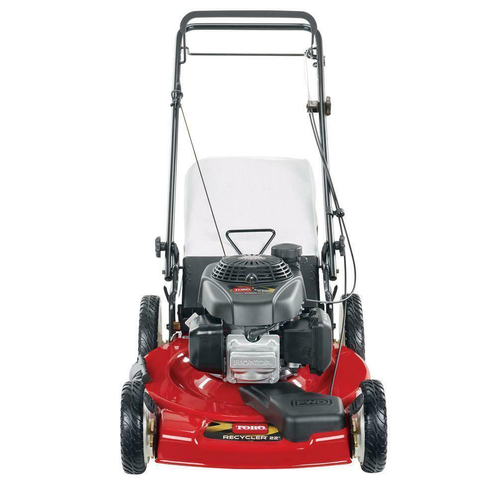 toro self propelled gas lawn mower 22 in. honda engine high wheel variable speed