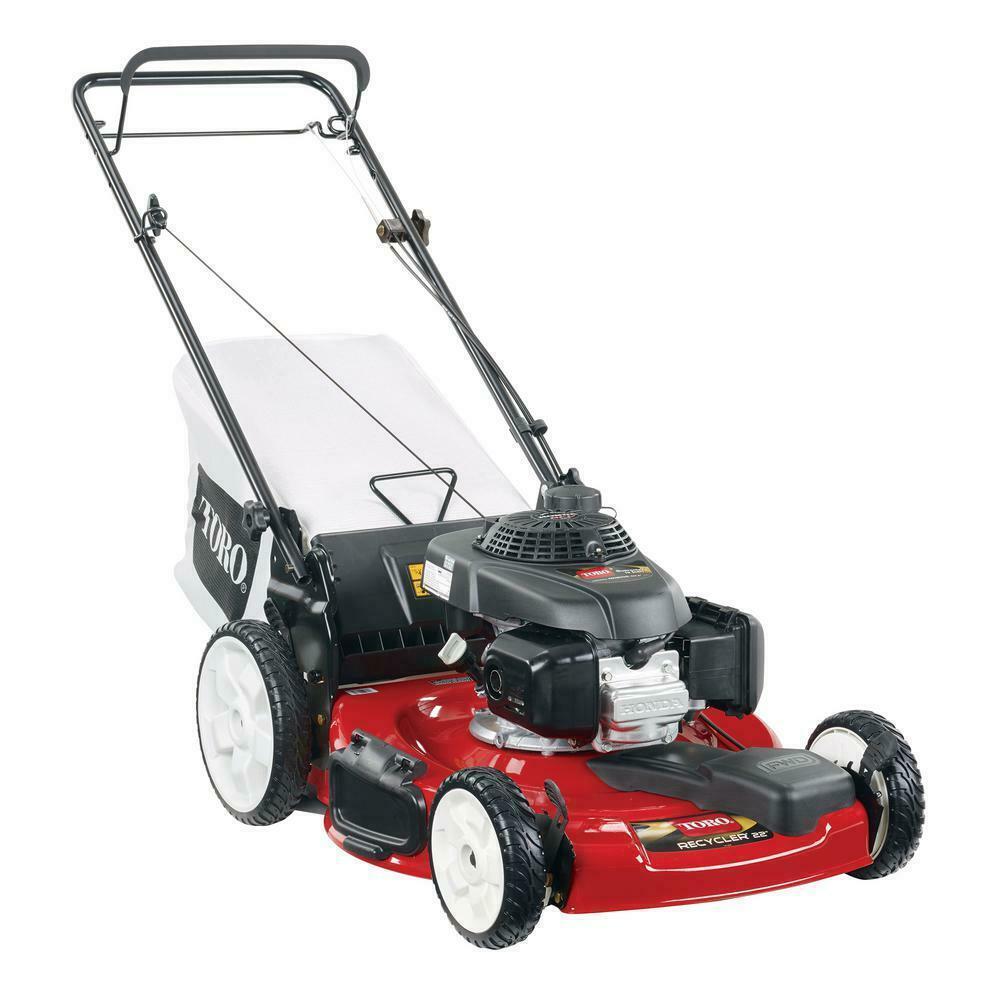 toro self propelled gas lawn mower 22 in. honda engine high wheel variable speed