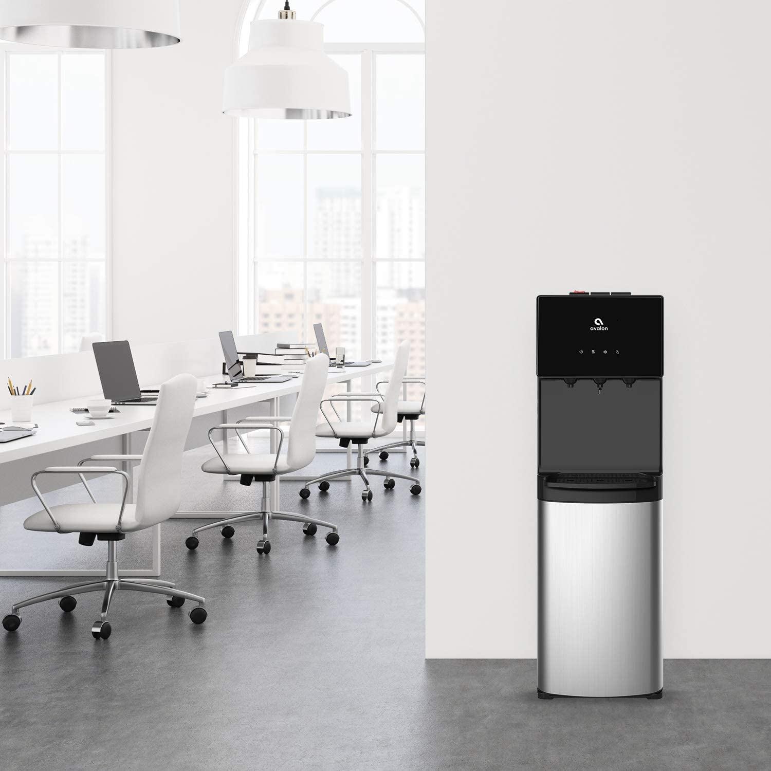 avalon bottom loading water cooler water dispenser with bioguard, 3 temperature settings