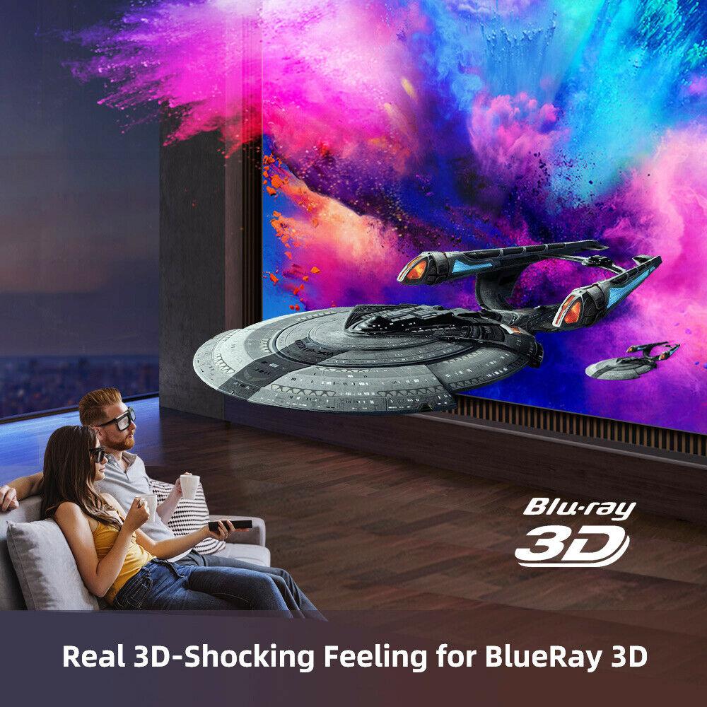 byintek u50 full hd 1080p android wifi smart 2k 3d 4k tv portable laser home the