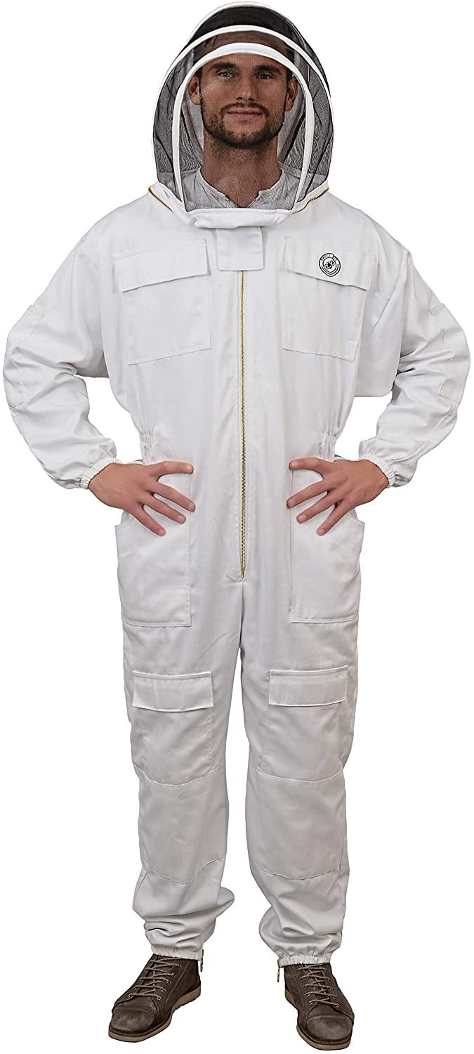 humble bee 411 polycotton beekeeping suit with fencing veil