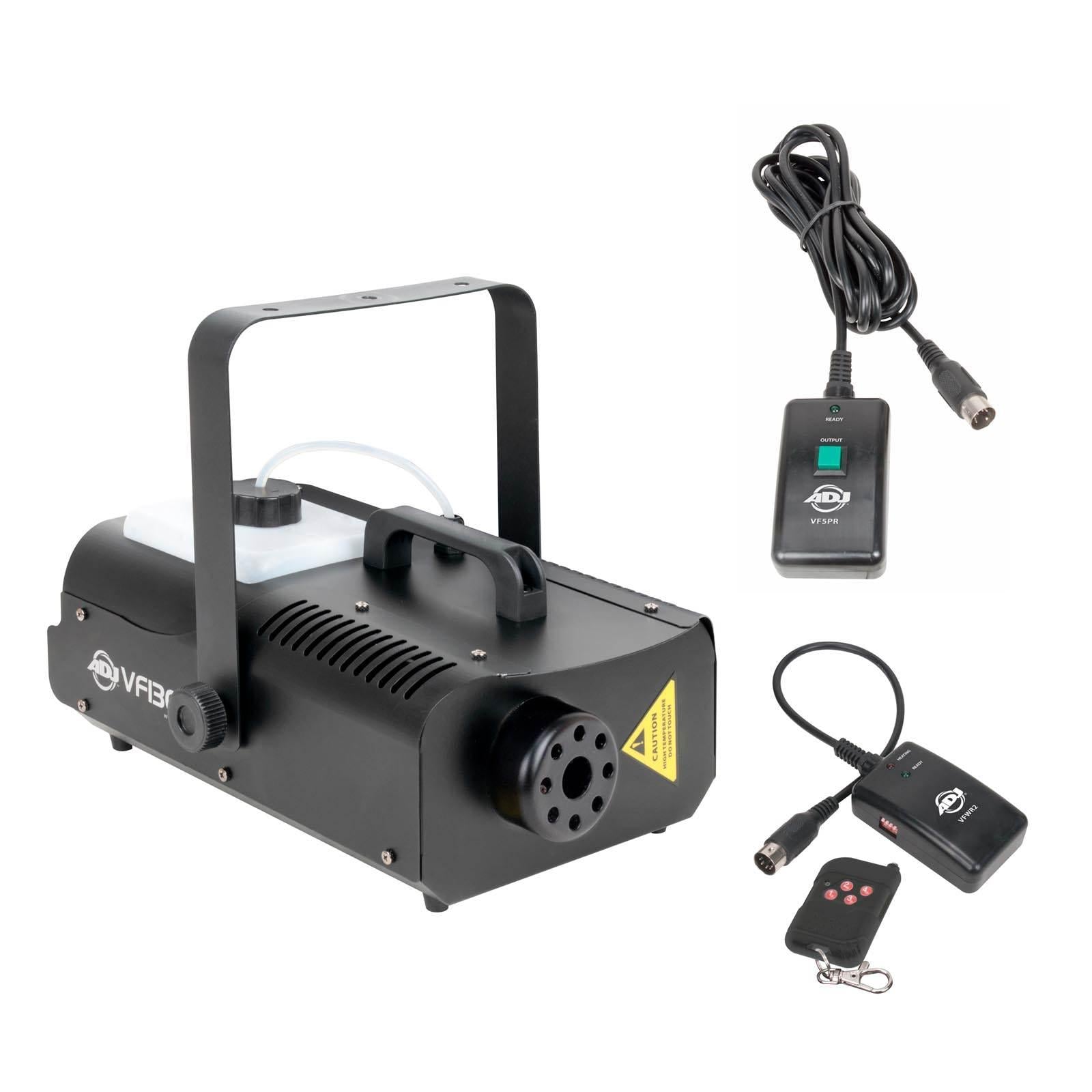 American DJ 1300 Watt 2.3 L Tank Mobile Fog Machine w/ Remote Controls (4 Pack)