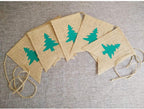 PRETYZOOM Christmas Tree  Banner Burlap Hanging  Christmas Hanging Decorations for Anniversary Wedding Birthday Party Wall Decor Party Supplies
