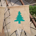 PRETYZOOM Christmas Tree  Banner Burlap Hanging  Christmas Hanging Decorations for Anniversary Wedding Birthday Party Wall Decor Party Supplies
