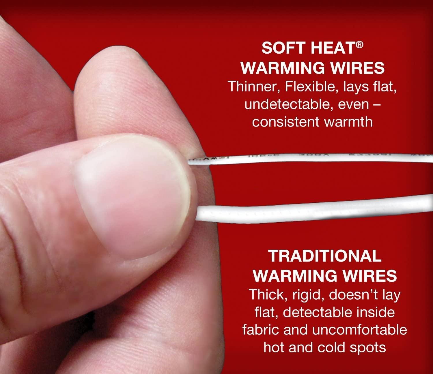 SoftHeat | Luxury Micro-Fleece Heated Electric Warming Blanket with Safe &amp; Warm Low-VoltaTechnology, Queen, Chocolate