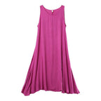 Babakud Summer Cotton Solid Color Loose Sleeveless Dress