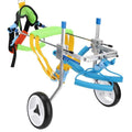 Pet Wheelchair, Adjustable Dog Wheelchair Rear Support Wheelchair Hind Legs Rehabilitation Aluminium Material 2 Wheels Light Weight,X