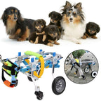 Pet Wheelchair, Adjustable Dog Wheelchair Rear Support Wheelchair Hind Legs Rehabilitation Aluminium Material 2 Wheels Light Weight,X