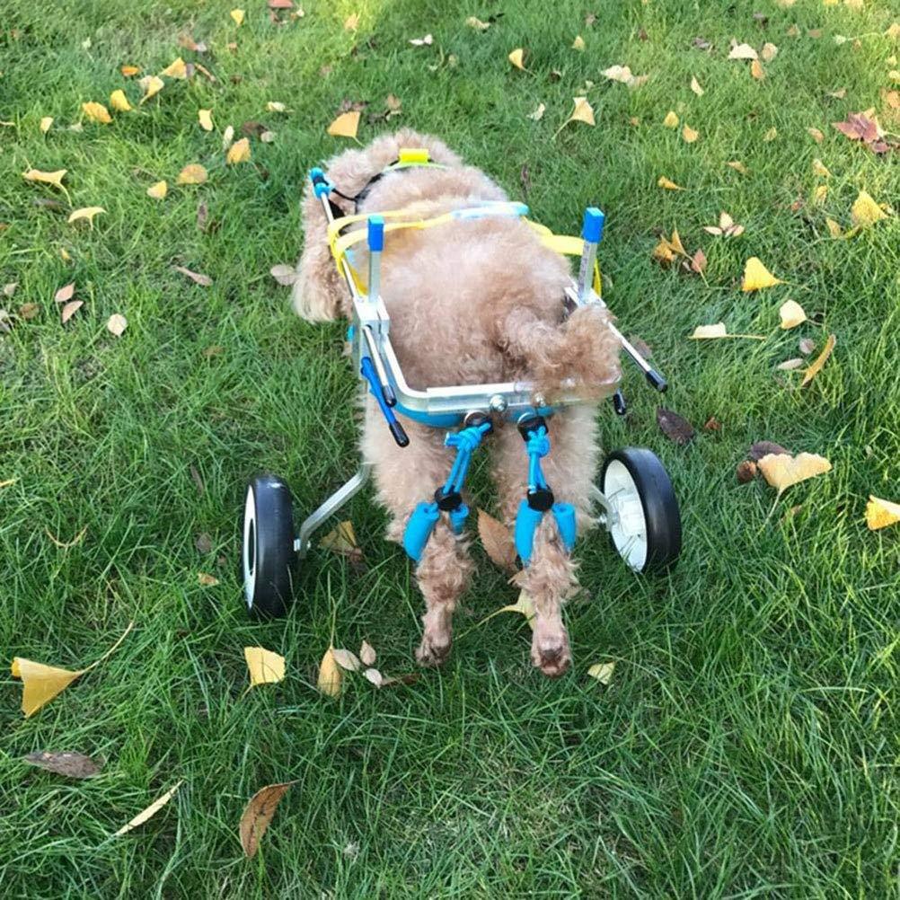 Pet Wheelchair, Adjustable Dog Wheelchair Rear Support Wheelchair Hind Legs Rehabilitation Aluminium Material 2 Wheels Light Weight,X