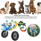 Pet Wheelchair, Adjustable Dog Wheelchair Rear Support Wheelchair Hind Legs Rehabilitation Aluminium Material 2 Wheels Light Weight,X