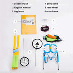 Pet Wheelchair, Adjustable Dog Wheelchair Rear Support Wheelchair Hind Legs Rehabilitation Aluminium Material 2 Wheels Light Weight,X