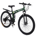Mchoice Mountain Bike 26 Inch Wheels 21 Speed Dual Disc Brakes Full Suspension Non-slip Bicycle for Adult Male and Female