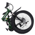 Mchoice Mountain Bike 26 Inch Wheels 21 Speed Dual Disc Brakes Full Suspension Non-slip Bicycle for Adult Male and Female